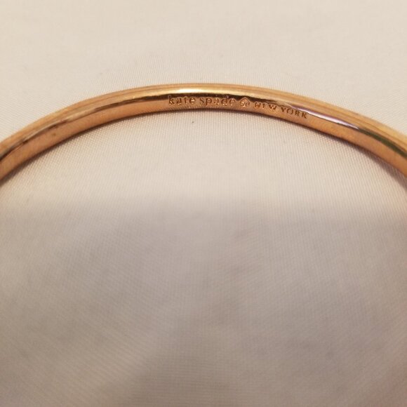 Kate Spade Rose Gold Plated Sailor’s Knot Hinge Bangle Bracelet - Picture 5 of 6